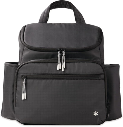 Skip Hop Diaper Bag Backpack: Forma, Multi-Function Baby Travel Bag with Changing Pad & Stroller Attachment, Jet Black