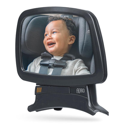 Chicco Fit360 Zip ClearTex Rotating Convertible Car Seat with Fit360 Mirror, 360 Degree Rotation for Rear-Facing and Forward-Facing Usage, Jet/Black