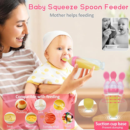 WAJIAYON Baby Fruit Feeder Pacifier | Infant Food Feeder Pacifier & Food Dispensing Spoon | Fresh Fruit Teethers for Babies | Silicone Feeder Baby,Mesh teethers for Babies Gifts for Boys and Girls