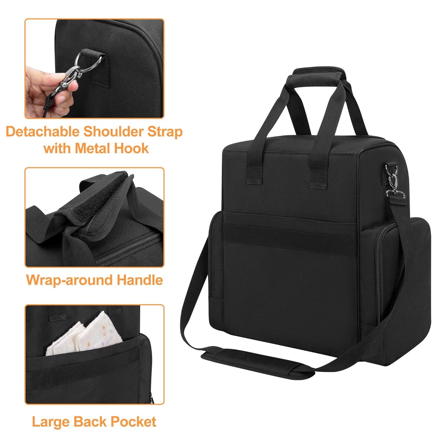 Yarwo Carrying Case Compatible with Baby Brezza Formula Pro Advanced (WiFi) Dispenser, Insulated Bottle Warmer Travel Bag for Maker, Bottles, Infant Formula, Toys & Essentials