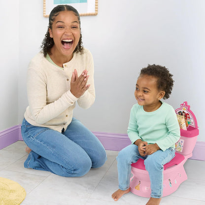 Bright Starts Disney Junior Minnie Mouse My Size Potty Training Toilet, Toddler Potty Chair with Flushing & Cheering Sounds, Removable Seat with Splash Guard & Handles, Ages 18+ Months, Up to 50 lbs