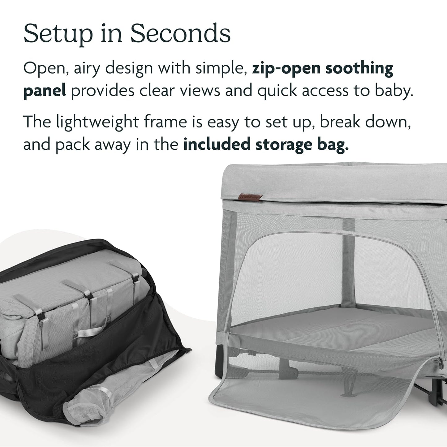UPPAbaby Remi Playard | Deluxe 3-in-1 Portable Playard, Bedside Bassinet + Travel Crib| Mesh Bassinet, Mattress, Organic Cotton Mattress Cover + Storage Bag Included | Charlie (Sand Mélange)