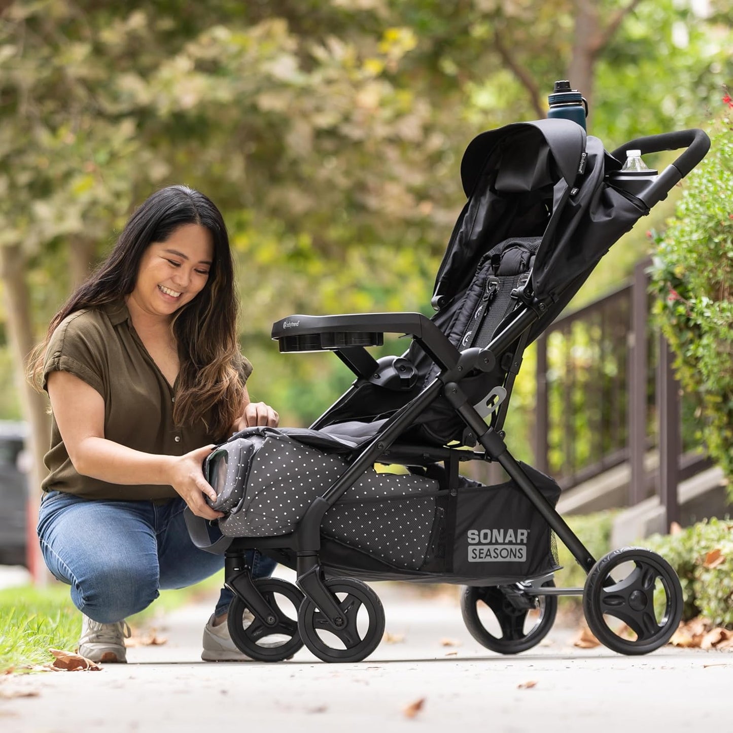 Baby Trend Sonar Cargo 3-Wheel Travel System, Desert Sage