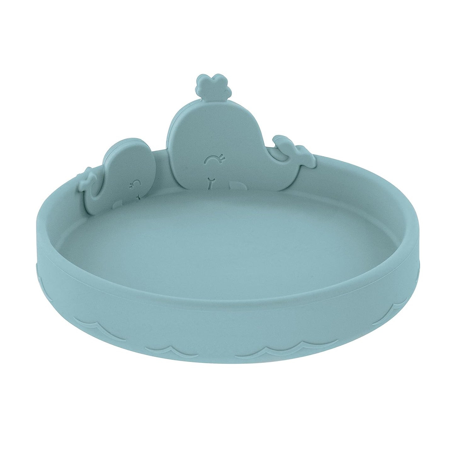 Nuby Animal Friend Silicone Round Bowl - Toddler Bowl - 6+ Months - Pink Whale Bowl