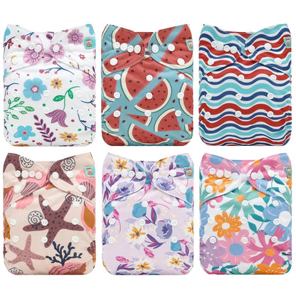ALVABABY 12pcs Microfiber Inserts,Soft Cloth Diaper Liner,3-Layer Absorbent Inserts,Reusable for Baby Cloth Diapers 12T