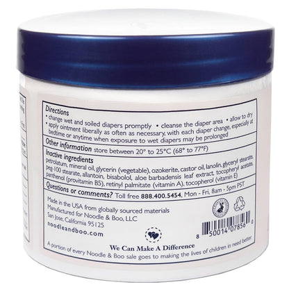 Noodle & Boo The Best Diaper Rash Ointment, Multi Purpose Baby Skin Care Zinc Oxide Ointment For Diaper Rash Prevention, Treatment & Relief, Fragrance Free