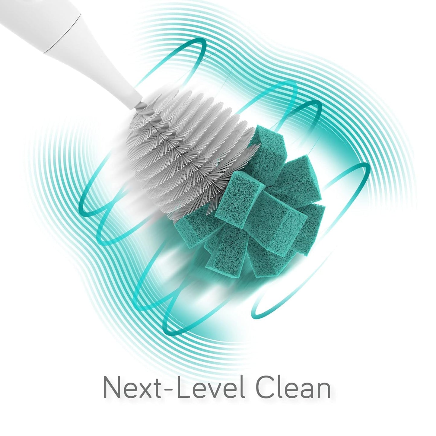 Nanobebe Baby Bottle Cleaner Replacement Heads - for E-Brush Electric Rechargeable Bottle Cleaning Brush and Flexy Brush in Gift Sets, for Baby Accessories, Pacifiers, and Sippy Cups - 4pk, Grey