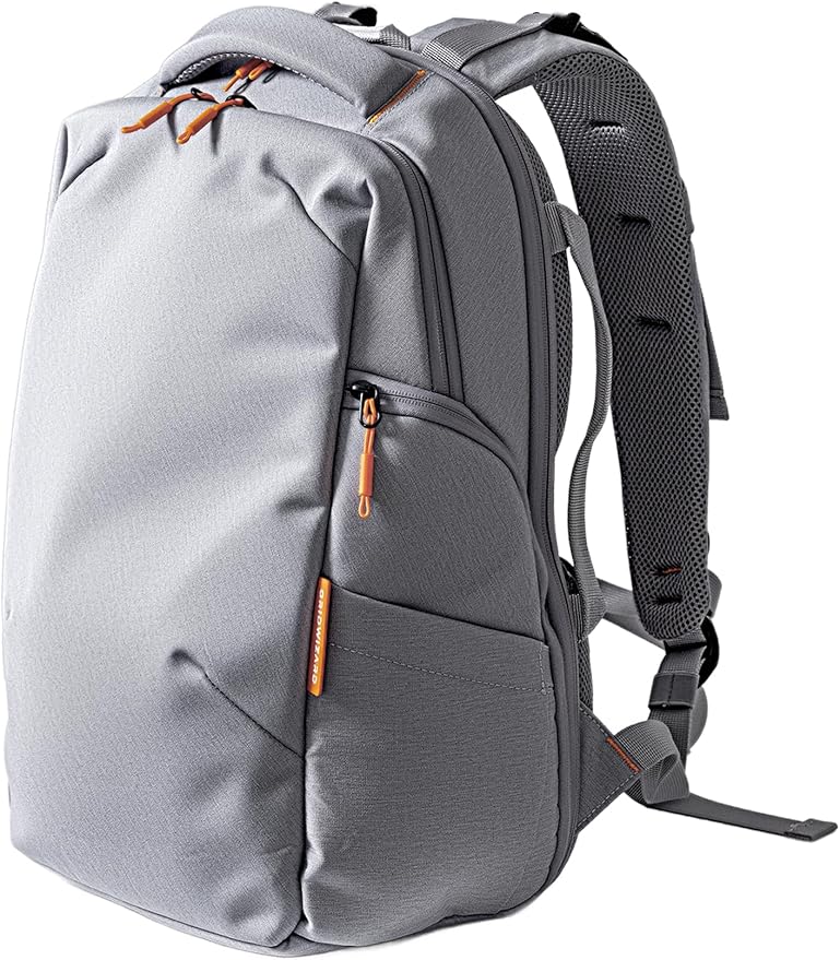 Babelio Grid Wizard Diaper Bag Backpack - Multi Function Waterproof Diaper Bag, Travel Essentials Baby Bag with Insulated Bottle Holders, Baby Shower Gifts, Grey