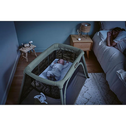 Babymoov Moov & Comfy 3-in-1 Travel Crib & Pack and Play, Lightweight Baby Playpen, Portable Play Yard and Infant Bassinet (Certified for Overnight Sleep US & Canada)