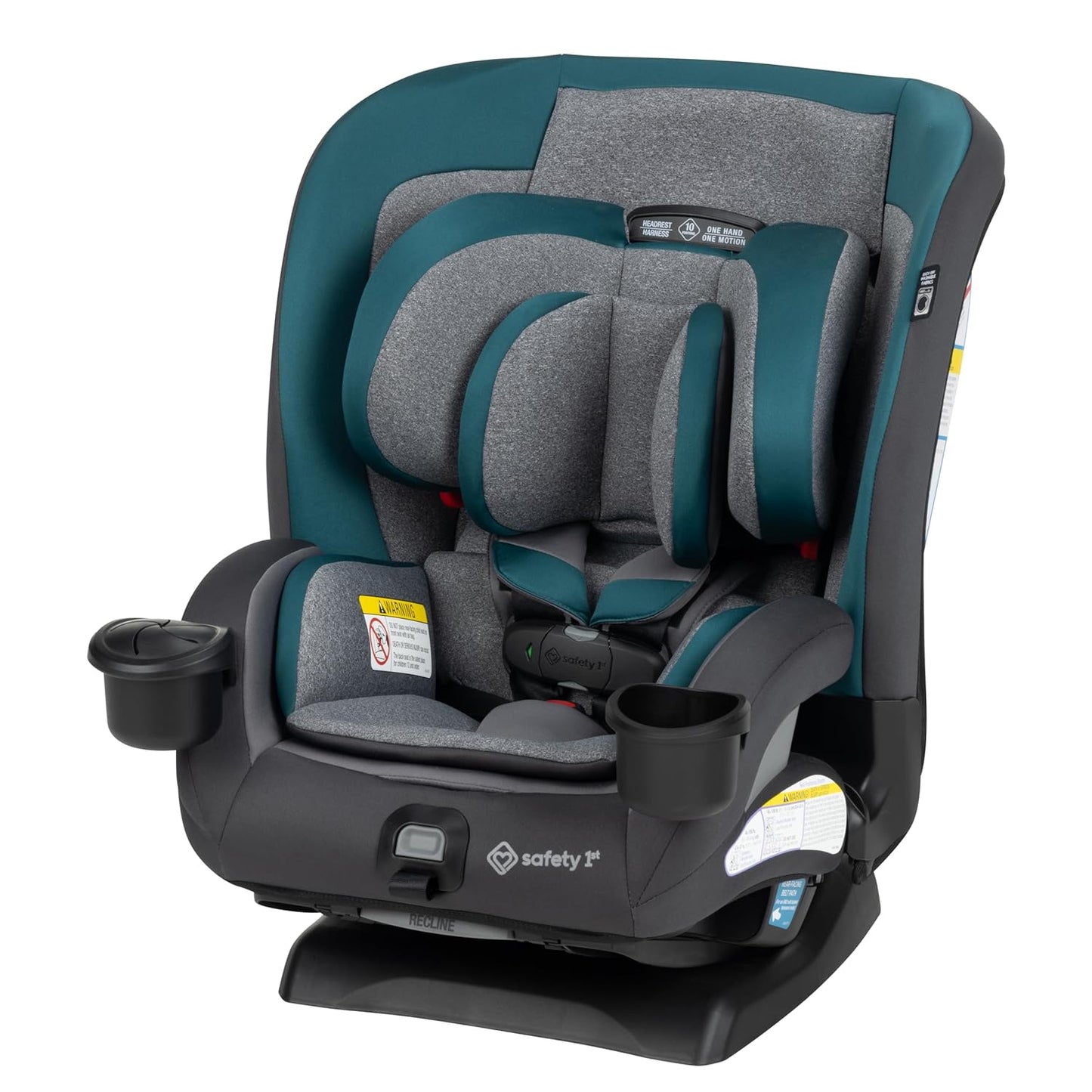 Safety 1st EverSlim 4-in-1 Convertible Car Seat, SecureTech Chest Clip, Ultra-Slim, 4-Mode Infant to Booster, Baby Car Seat, 5-100 lbs, Memory Foam, Office Space