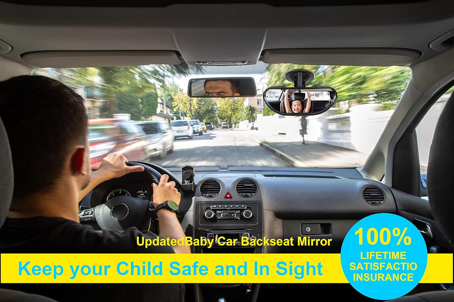 Rearview Baby Mirror for Car,Windshield Infant Front Facing Baby Rear View Mirror,360 Degrees Adjustable Mirrors to See Rear Kids,Babies,Infants and Newborn