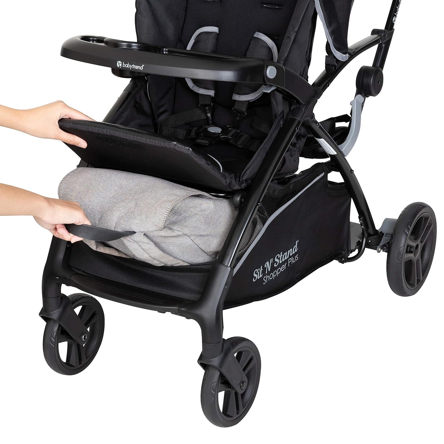 Baby Trend Sit N' Stand® Double 2.0 Stroller, Dash Black