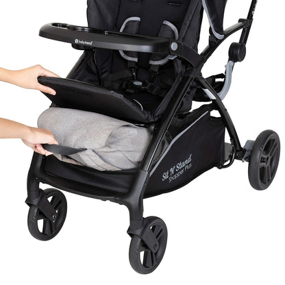 Baby Trend Sit N' Stand® Double 2.0 Stroller, Dash Black