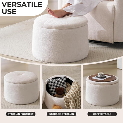 Oversized Swivel Recliner Chair with Massage and Heat, Rocking Chair Nursery with Adjustable Headrest, Rocking Chair Nursery Glider Chairs with 2 Pillows, Glider Rocker Recliner, White