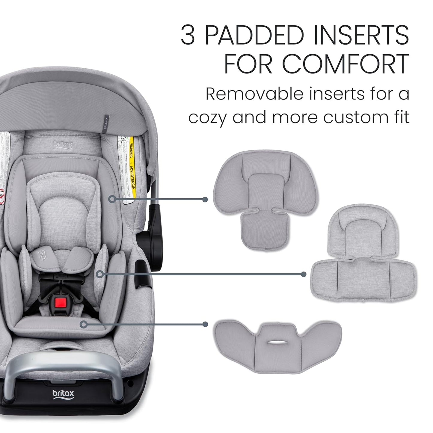 Britax Willow SC Infant Car Seat, Rear Facing Car Seat with Alpine Base, ClickTight Technology, RightSize System, Pindot Stone