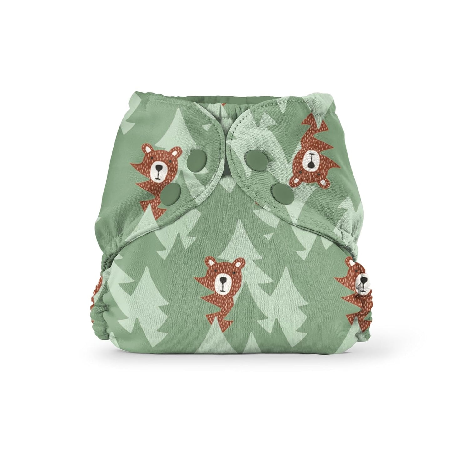 Esembly Cloth Diaper Cover - Reusable Swim Diaper, Waterproof, Breathable - Adjustable Outer Layer Over Absorbent Inner for Blowout Protection - Sea Glass, Size 2 (18-35lbs)