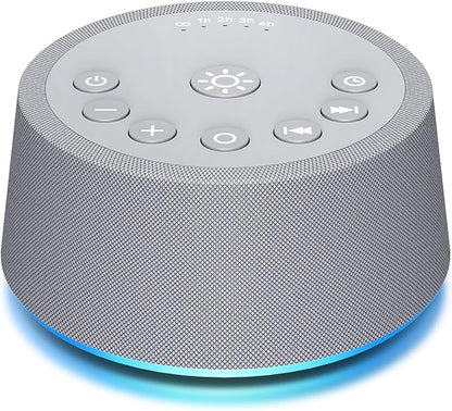 SoundLegend Sleep White Noise Sound Machines 32-Level Volume 30 Sounds 12 Colors Light 5 Timers Adjustable Light Brightness Compact for Everyone Travel Gift Memory Function