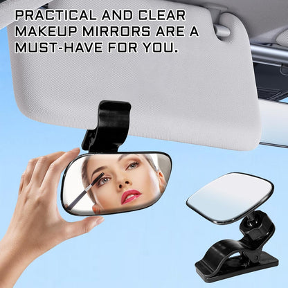 Car Seat Mirror for Baby Rear Facing, 3.5" x 2.2" HD Glass 360 Degree Adjustable Curved Large View Mirror, Wide Angle Convex Clip-on Mirrors for Rear Child Observation, Car Interior Accessories