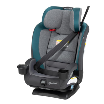 Safety 1st EverSlim 4-in-1 Convertible Car Seat, SecureTech Chest Clip, Ultra-Slim, 4-Mode Infant to Booster, Baby Car Seat, 5-100 lbs, Memory Foam, Office Space