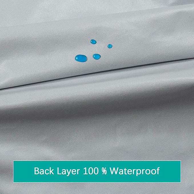 Crib Sheets Waterproof 2 Pack, Crib Mattress Protector, Toddler Fitted Crib Sheet Neutral, Ultra Soft & Breathable Toddler Bed Sheets for Boys and Girls, Grey