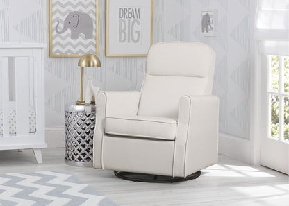 Delta Children Blair Slim Nursery Glider Swivel Rocker Chair, Charcoal
