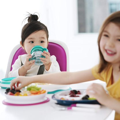 OXO Tot Stick and Stay Suction Divided Plate - Opal