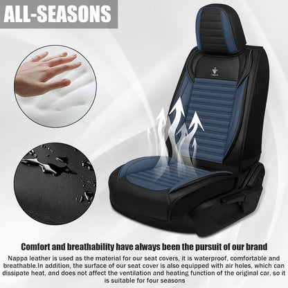Seat Covers Fit for Mini Convertible 2009-2025 Premium Leather Car Seat Covers, Waterproof Non-Slip and Airbag Compatible, Fashion Car Seat Protector (Black Red,Front Set with Pillow)