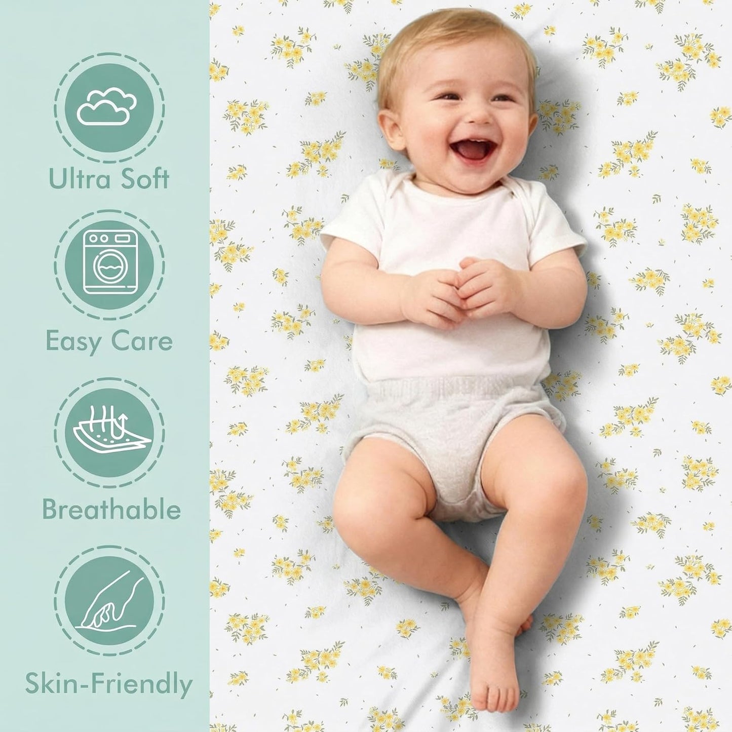 4 Pack Stretchy Bassinet Sheets 20" x 33" Fit for Baby Delight, BCOL, Jimglo, Angelbliss, Maxi-COSI & Most Regular Size Bedside Sleeper- Soft Breathable Fitted Bassinet Sheets - Light Pink & Star