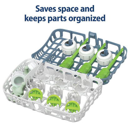 Dr. Brown's Dishwasher Basket for Small Baby Bottle Parts, Pacifiers, and Accessories, Clean, Store and Organize Newborn Essentials, BPA Free, Black