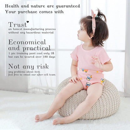 Toddler Potty Training Pants 4 Pack,Cotton Training Underwear Size 2T,3T,4T,Waterproof Underwear for Kids