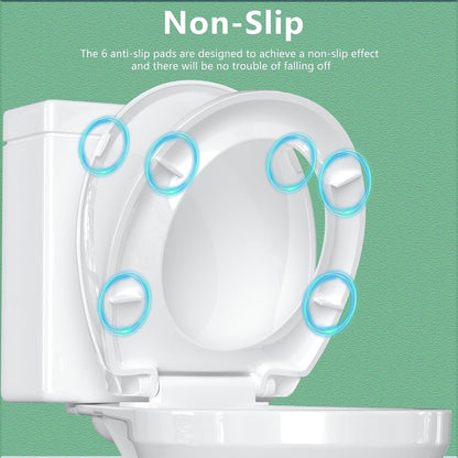 Aünsffer Toddler Toilet Seat with Potty Training Seat Round 16.5inch, 2 in 1 Toilet Seat for Family Built-in Baby Seat Removable, Soft Close + Easy Clean, PP Safe Material, Pink