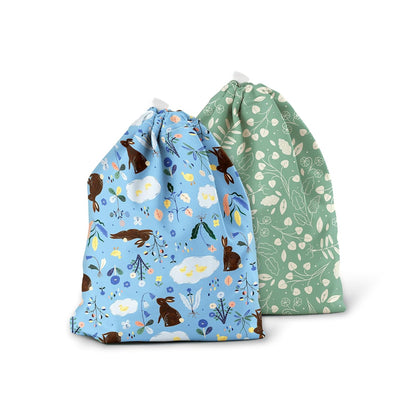 Esembly Day Bag – Reusable Wet and Dry Bag Made From Recycled Fabric With Dual Waterproof Compartments for Cloth Diapers, Swimsuits, Toiletries, and Snacks - Verdant Gingham