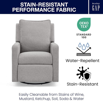 babyGap Harlowe Power Recliner with USB-A and Type-C Ports by Delta Children - Greenguard Gold Certified – Stain-Resistant Performance Fabric is Oeko-TEX Standard 100 Certified, Sand
