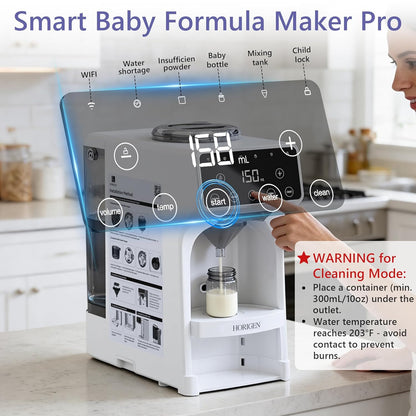 Horigen Baby Formula Dispenser Formula Maker - Advanced WiFi Bottle Maker Formula Machine with Automatic Mix & Clean, Instant Warm Water, Fast Milk Make with Accurate Dispensing & Temperature Control