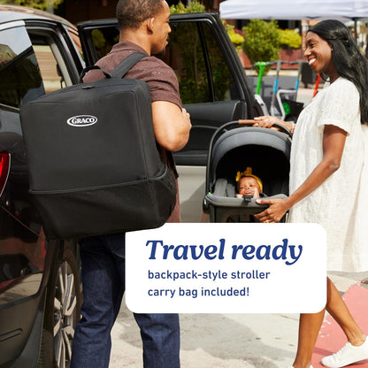 Graco Gomax Next Gen Travel System, Car Seat Stroller Combo, Rear Facing Infant Car Seat, Compact Stroller for Travel