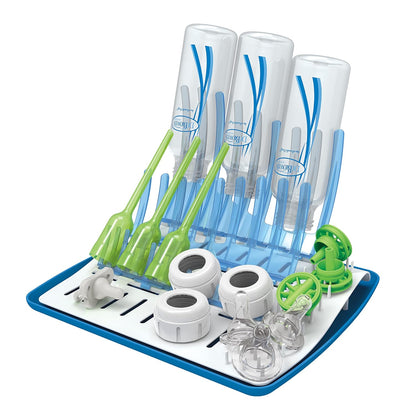 Dr. Brown's Folding Baby Bottle Drying Rack with Bottle & Dish Soap for Baby Bottles and Baby Accessories, Plant-Derived, Fragrance-Free