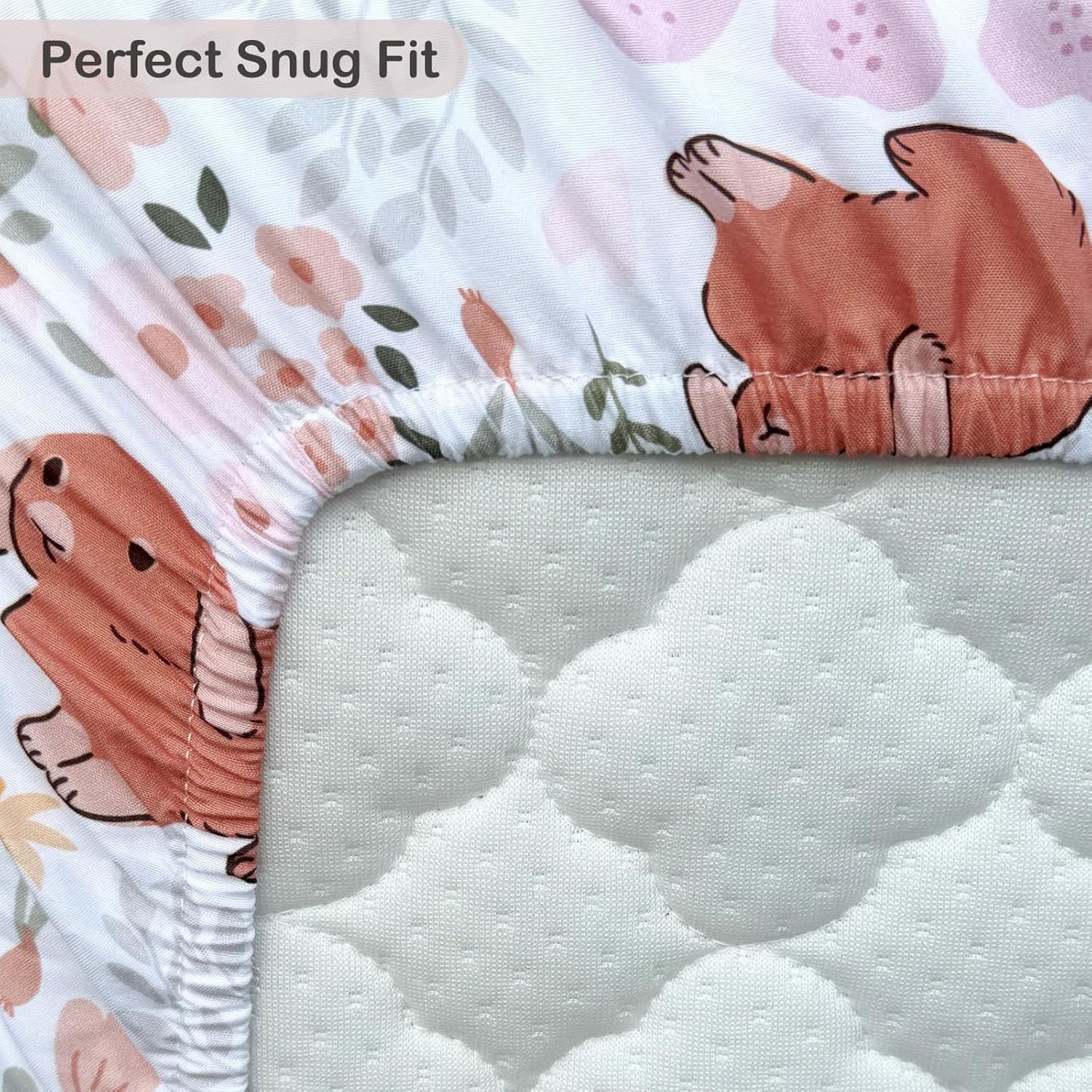 4 Pack Bassinet Sheets (19" x 33"), Compatible with Baby Delight, BabyBond, Dream On Me and Most Rectangle Bedside Sleeper Bassinet Mattress, Soft and Skin-Friendly, Mint Green and Color Rainbow