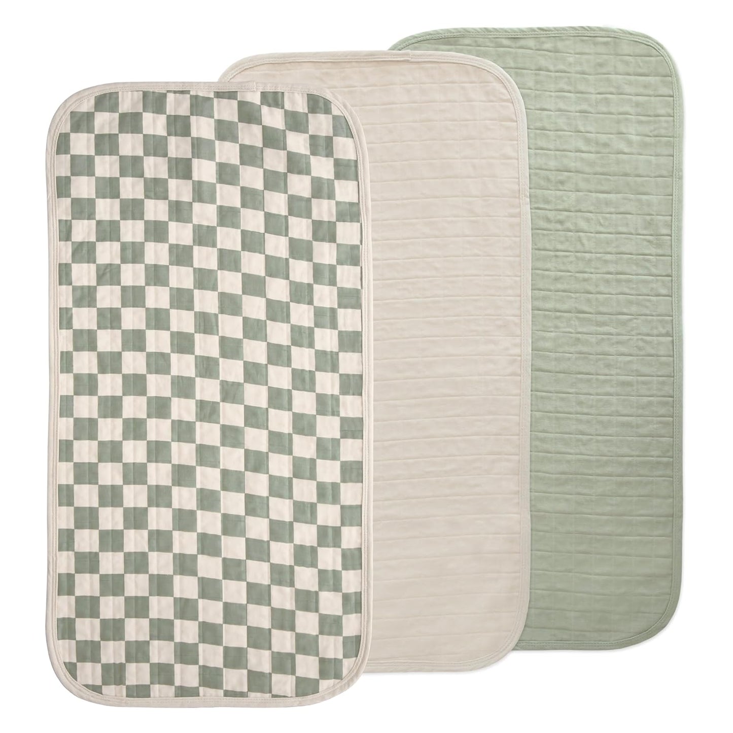 mushie Water Repellent Changing Pad Liners | Made with Organic Cotton | Set of 3 (Pastel Blooms Combo)