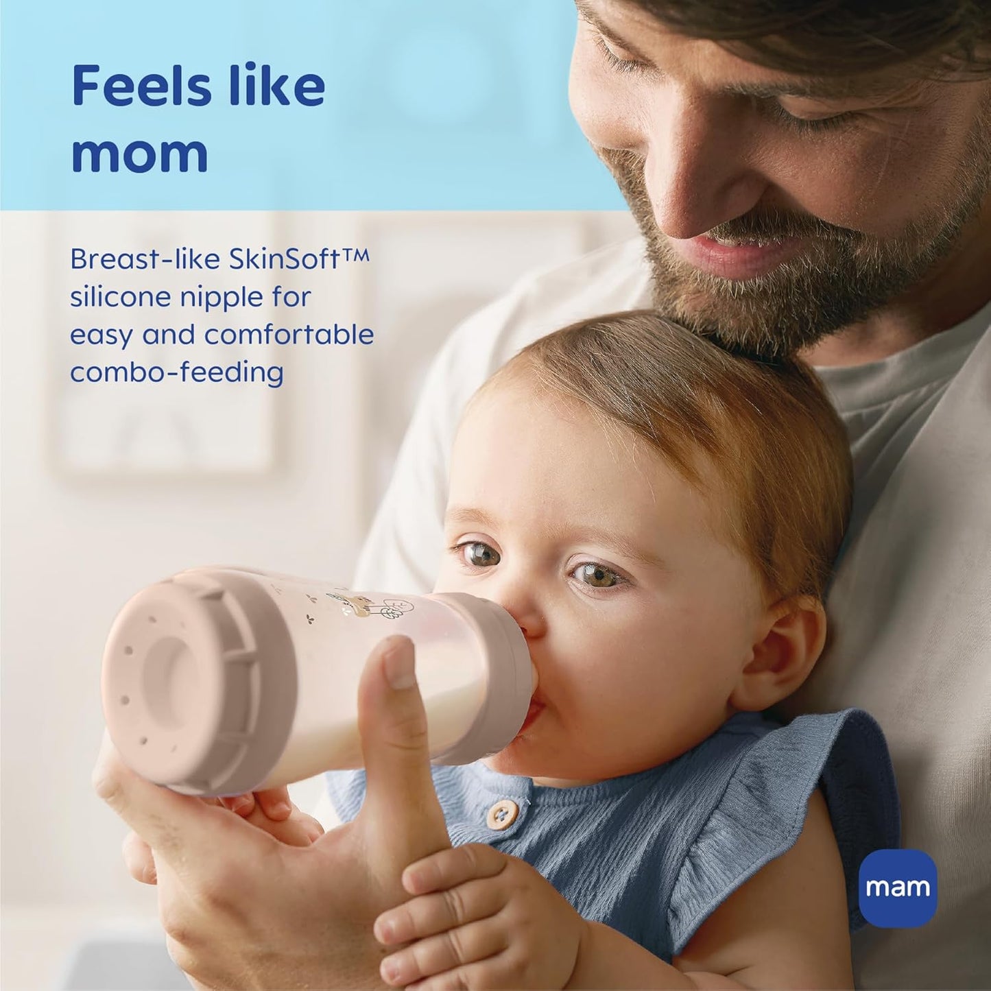 MAM Baby Bottle Anti-Colic Nipples Extra Slow Flow Size 0, for Newborn Babies, Skin Soft BPA Free Silicone, 94% Nipple Acceptance, Fits All MAM Bottles, Developed with Medical Experts, Made in Europe