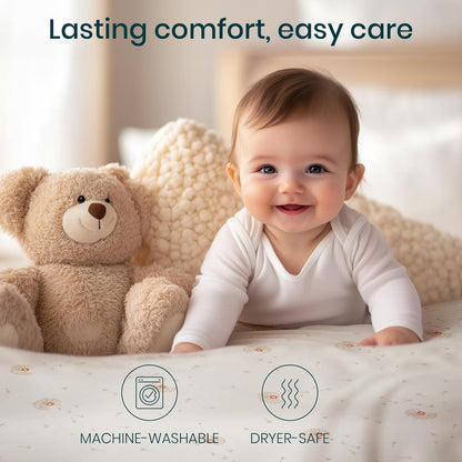 Tutti Bambini Premium Bassinet Sheets (2 Pack) - Soft & Breathable Bamboo Jersey, Double-Strength Bedside Sleeper Sheets, Fits Mattresses from 20.8 x 31.5 in to 23.6 x 35.4 in (Our Planet)