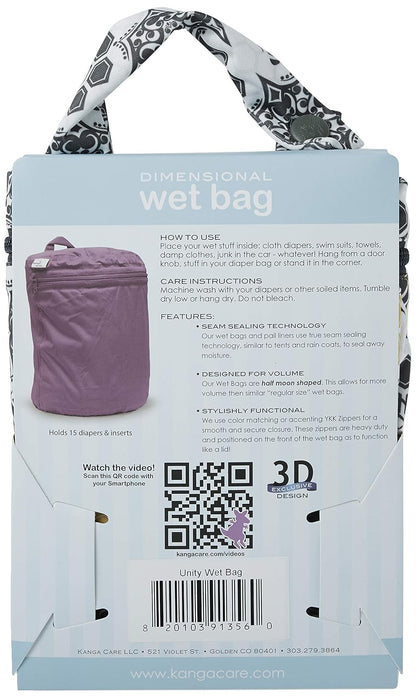 Kanga Care Wet Bag Seam Sealed Waterproof 3D Dimensional for Baby Cloth Diapers, Travel, Beach, Pool, Gym, Swim | Clover - Colors A