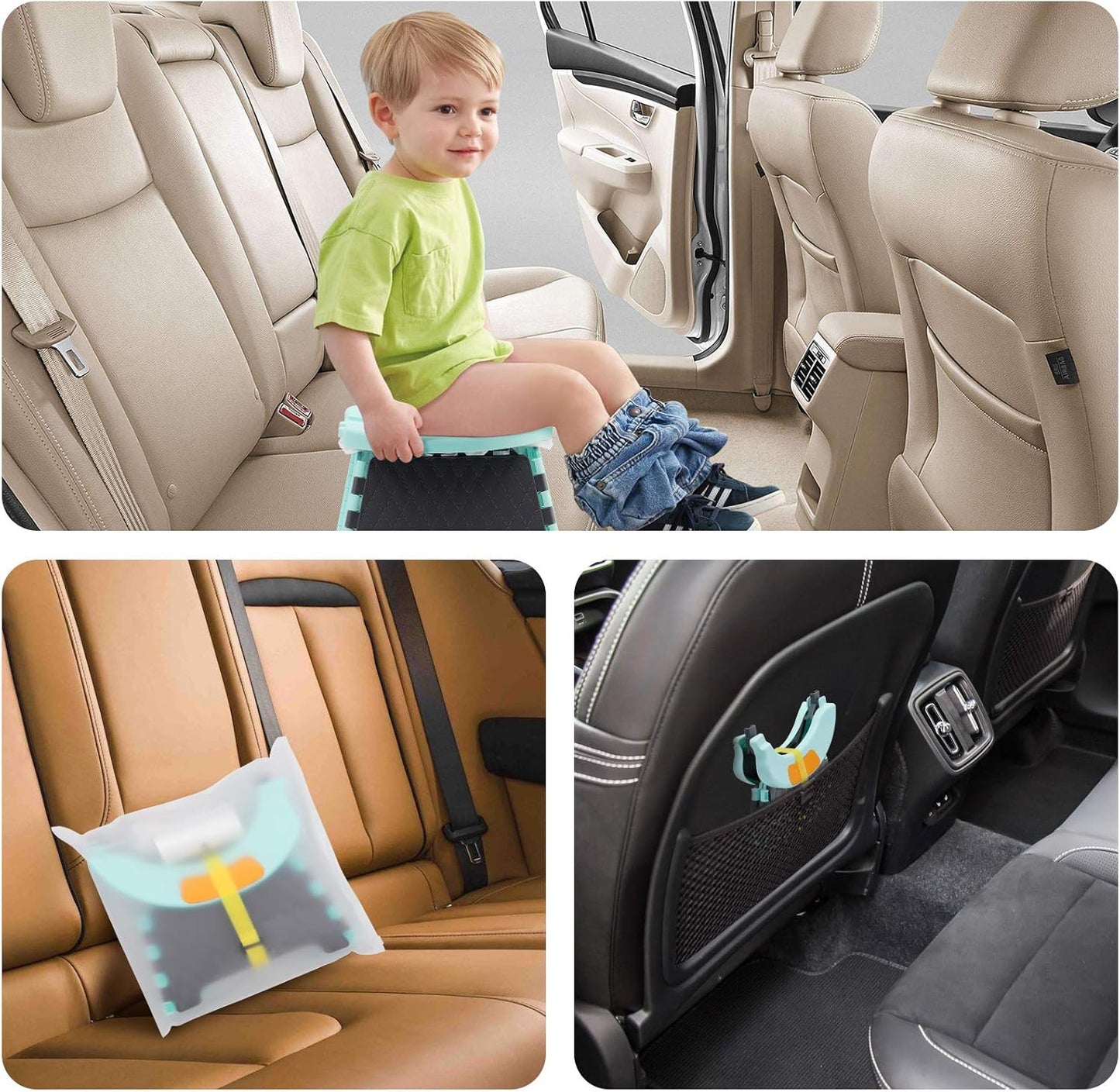 Toddler Portable Potty Training Seat for Kids Baby Foldable Toilet Child Travel Potty in Car Camping Potty Chair Seat for Indoor Outdoor, with 60 Disposable Bags
