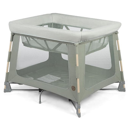 Maxi-Cosi Swift Baby Playard with Mat, Baby Playpen, Play Yard with Bassinet - Portable Playpen for Babies and Toddlers, Classic Green