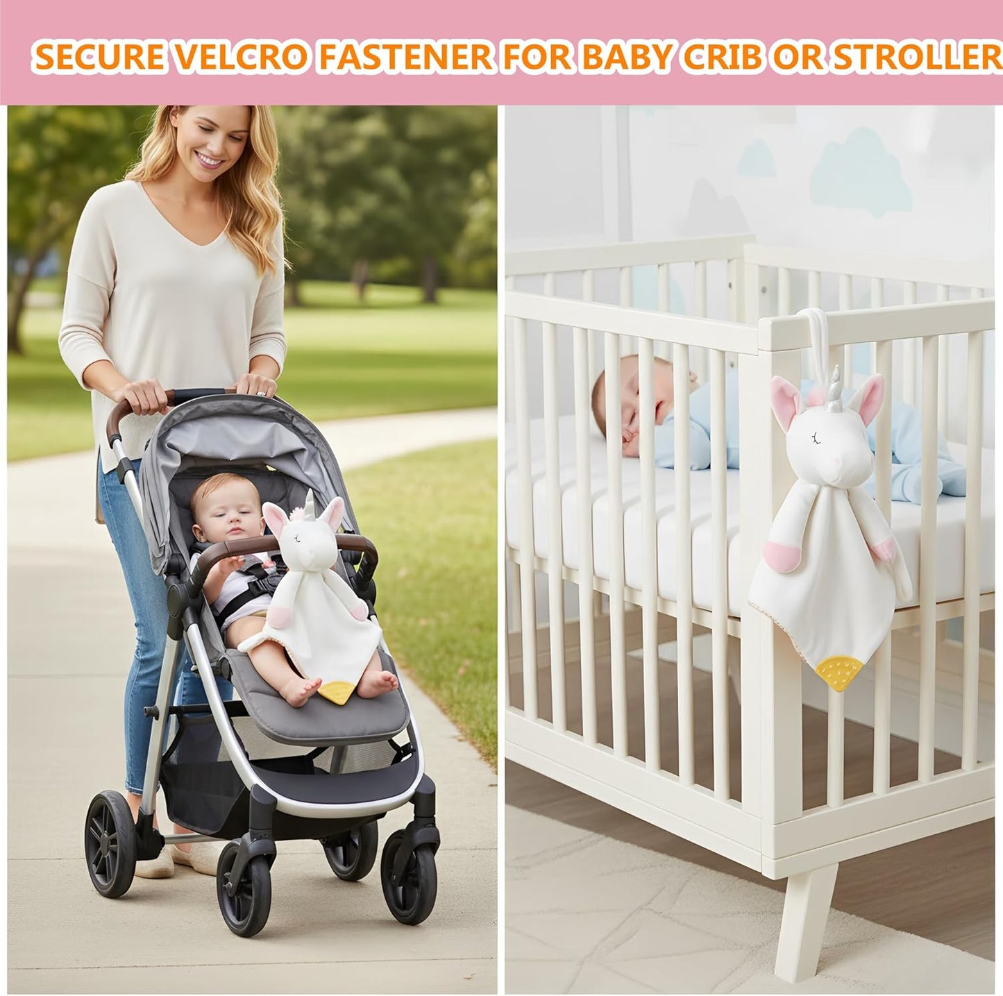 BEREST Unicorn Baby Sleep Soother 4-in-1 Sound Machine with Heartbeat & White Noise|Security Blanket & Pacifier Holder|Soothing Plush Toy for Newborns|Perfect Baby Registry Essential