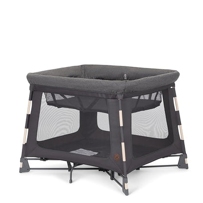 Maxi-Cosi Swift Baby Playard with Mat, Baby Playpen, Play Yard with Bassinet, Portable Playpen for Babies and Toddlers, Classic Graphite