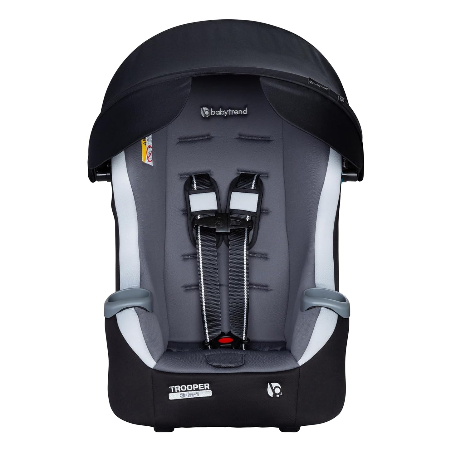 Baby Trend Trooper™ Slim 3-in-1 Convertible Car Seat, Dash Black – Slim Fit, 3-in-1 Growth Modes, Lightweight Design, Adjustable Comfort Padding