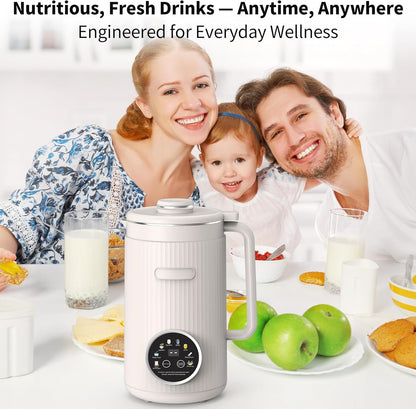 ANHANE 35oz Soy Milk Maker Machine: 8-in-1 Nut Milk Maker for Oat Milk, Vegan Drinks, Baby Food Blender - Plant-Based Milk Machine with Stainless Steel, LED Touch, Auto Shutoff (Green)