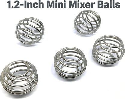 5-Pack Formula Mixers,Milkshake Protein Shaker Ball For Baby Formula Bottle,304 Stainless Steel Wire Mixer Mixing Ball For Small Shaker,Drinking Bottle Cup