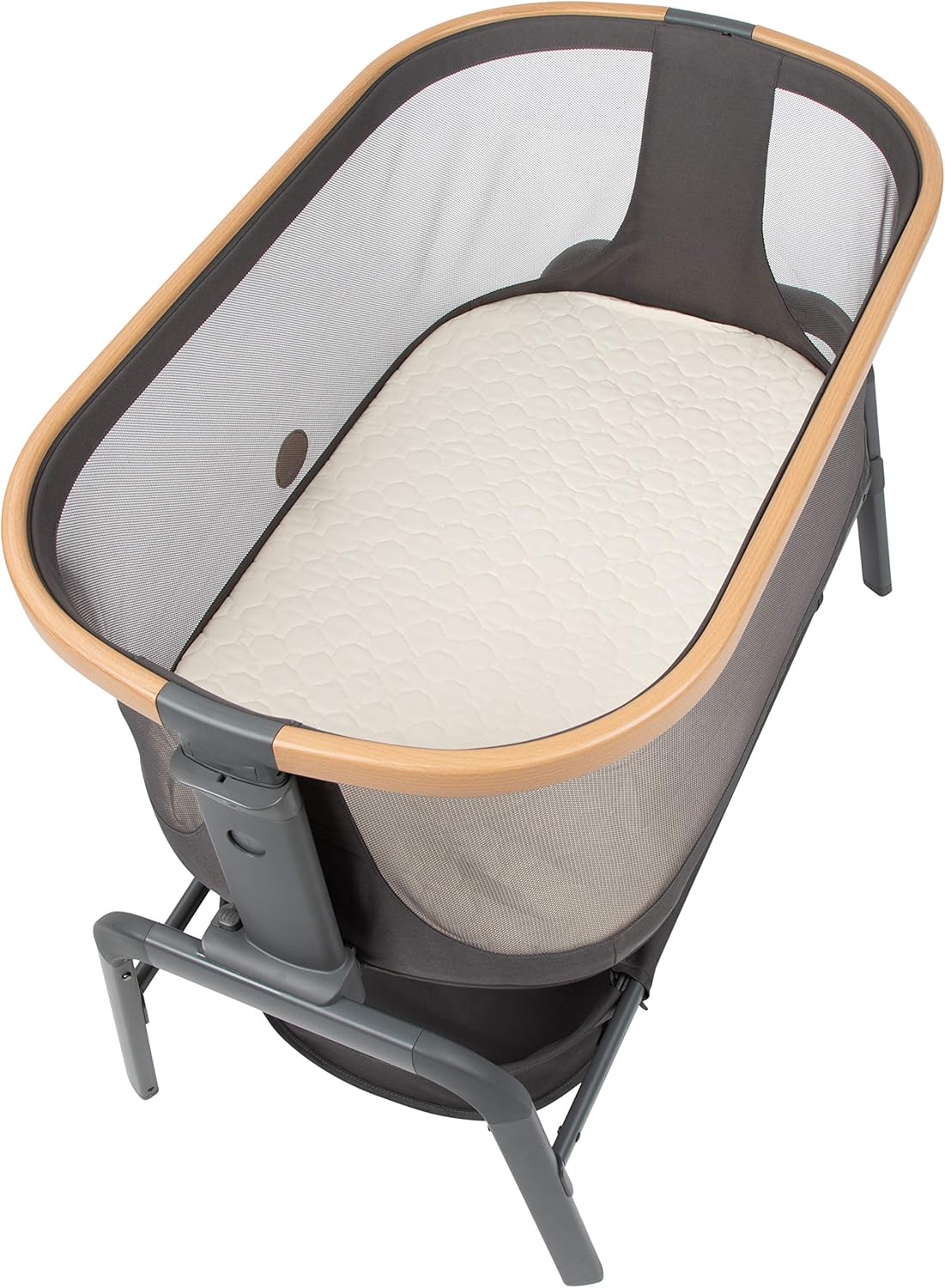 Maxi-Cosi Iora Baby Bassinets Bedside Sleeper, Portable Bassinet, Infant Bedside Sleeper Crib, Height Adjustable, Breathable Mesh, Large Storage Basket, Truffle