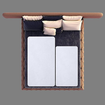 2 Pack Waterproof Crib Pad, 34" x 54", Reusable Incontinence Flannel Crib Protector for Baby, Toddler, Elders and Pets - White